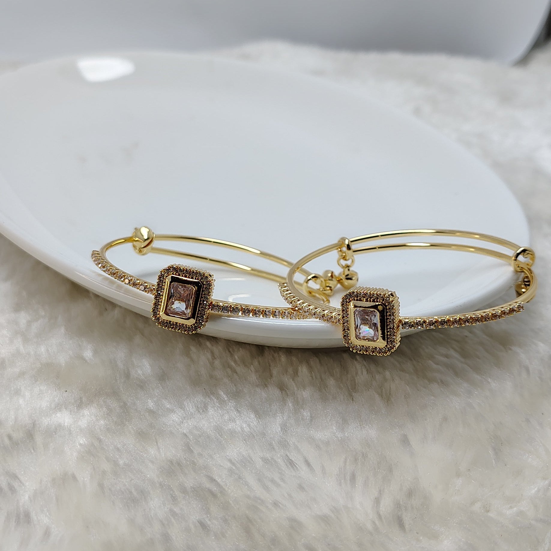 Delicate Square Gemstone