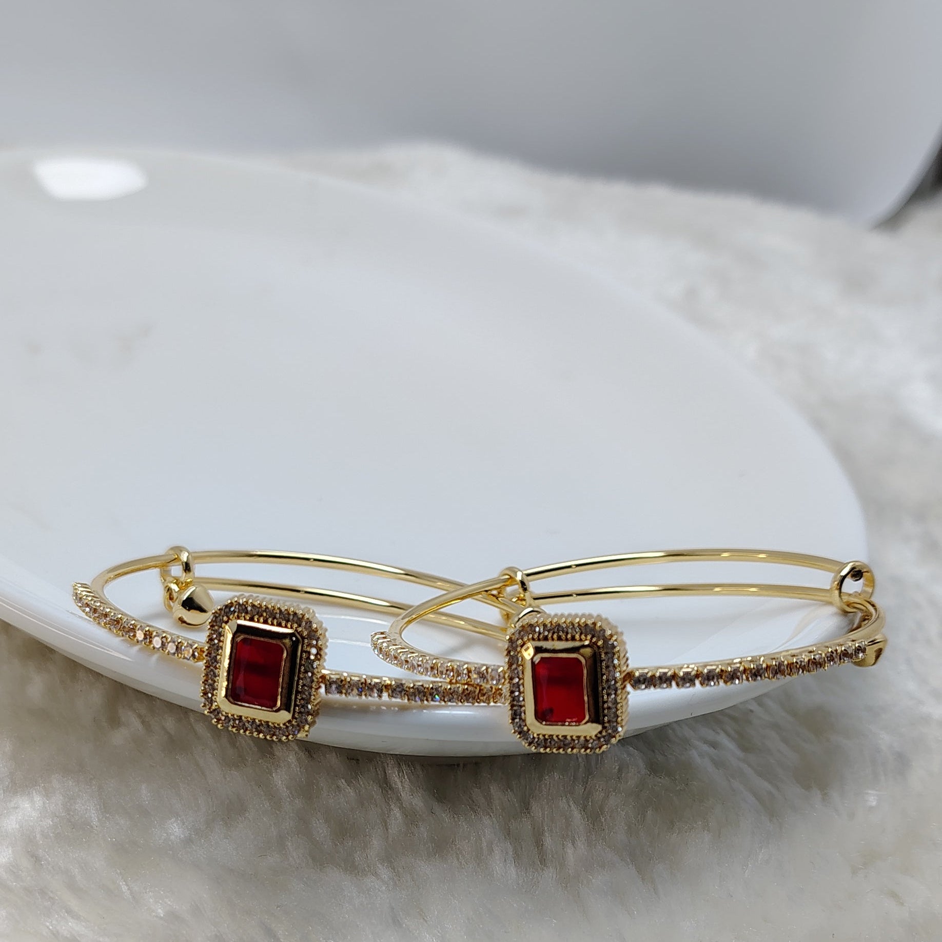 Delicate Square Gemstone