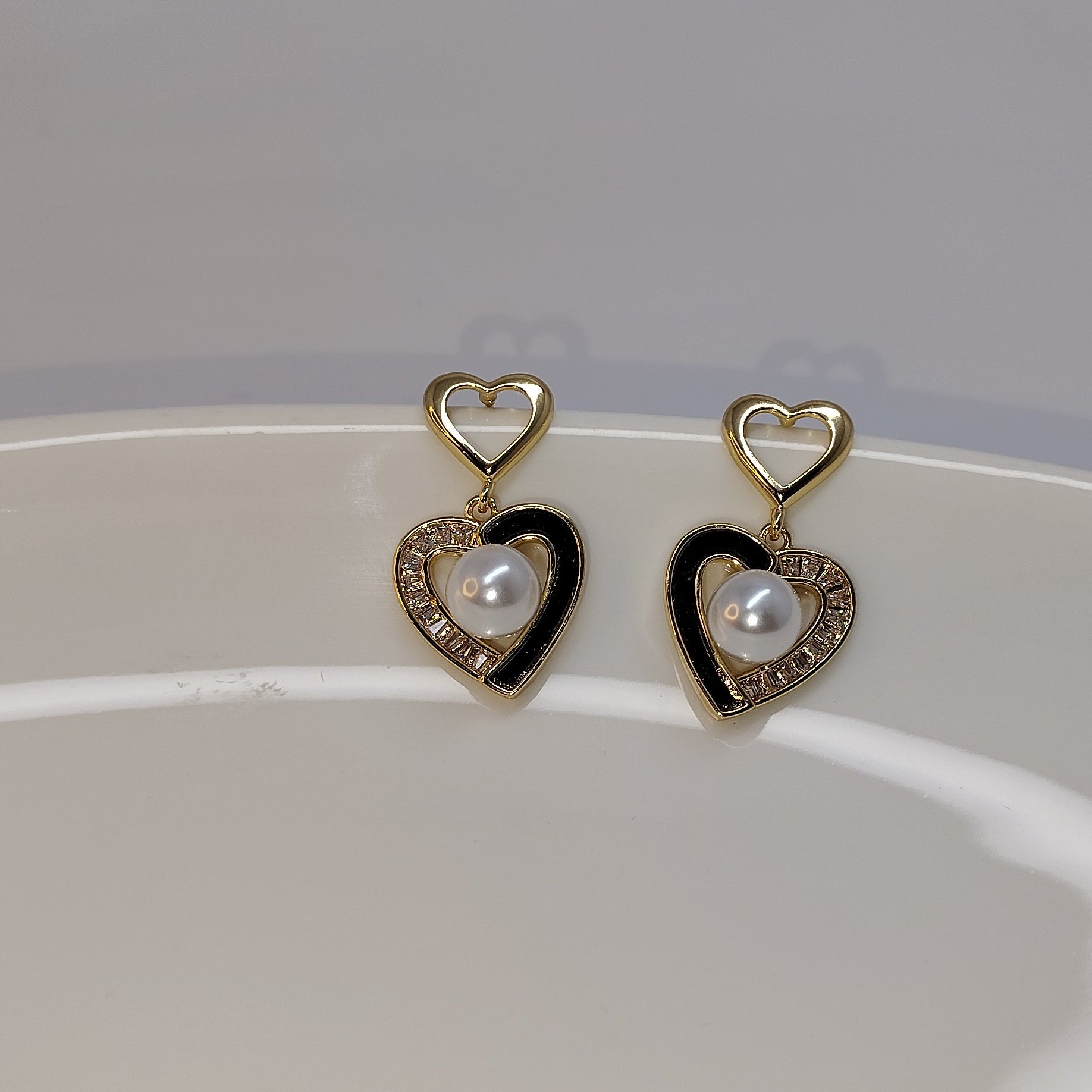Chic Heart Drop Earrings