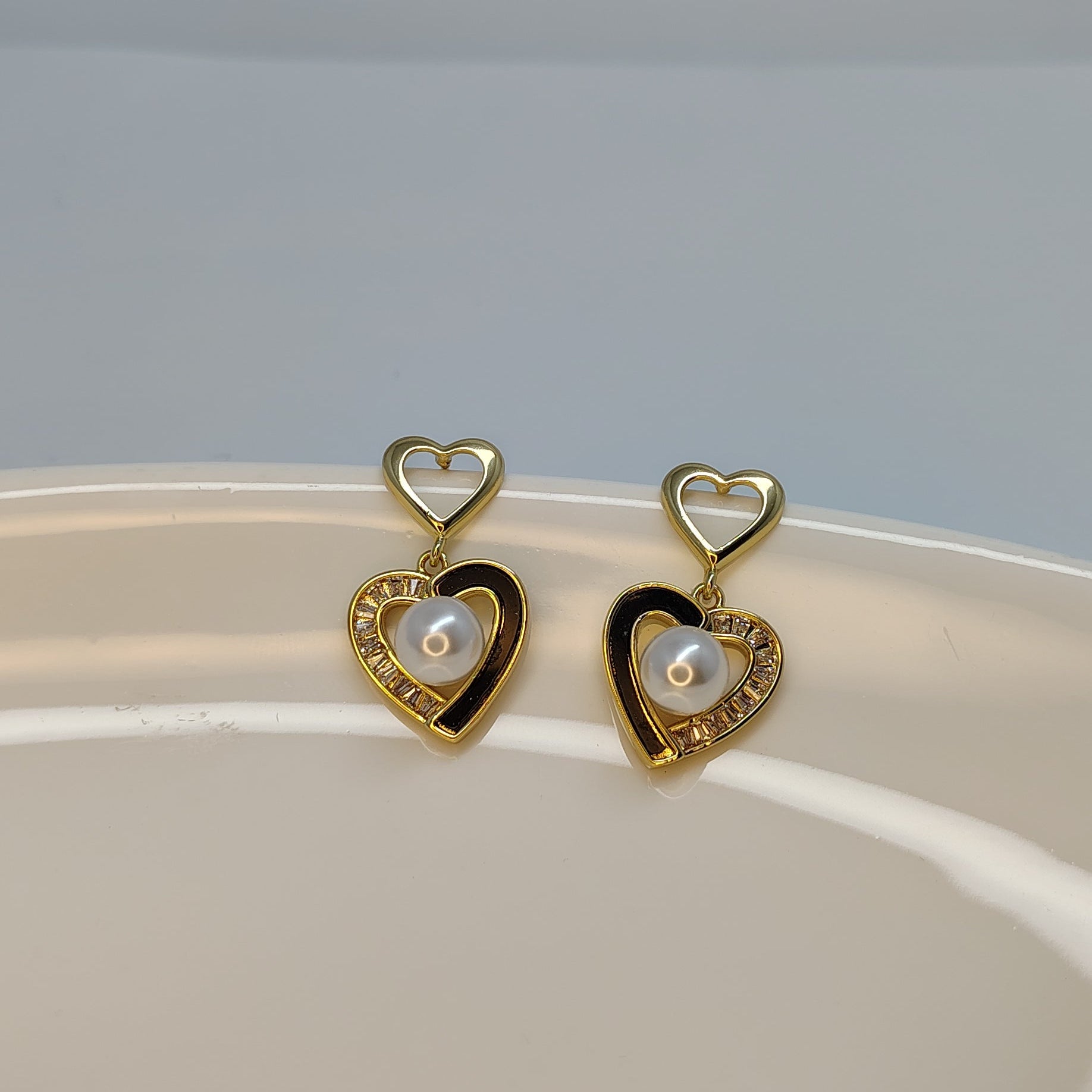 Chic Heart Drop Earrings