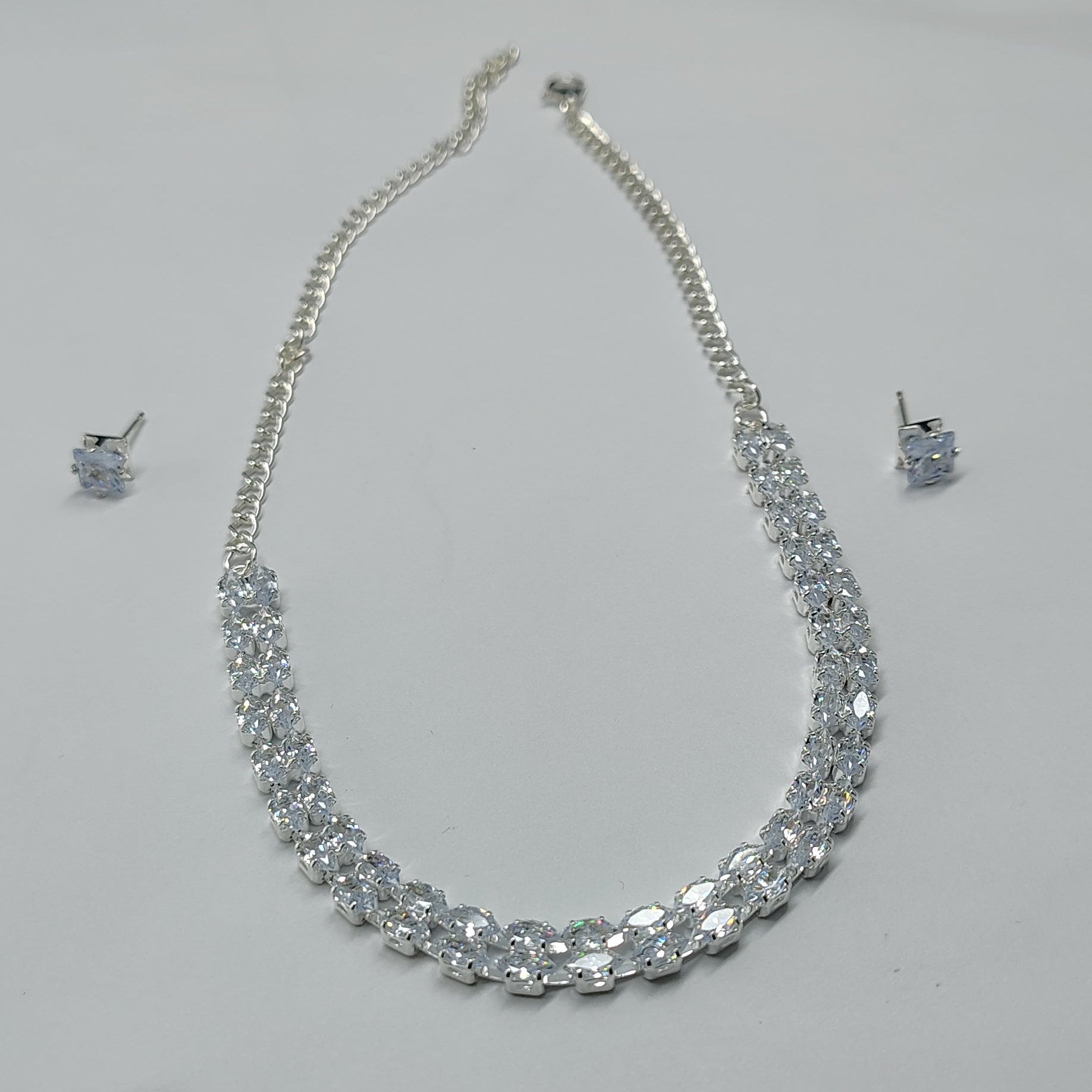 Accent Statement Necklace and Stud Set