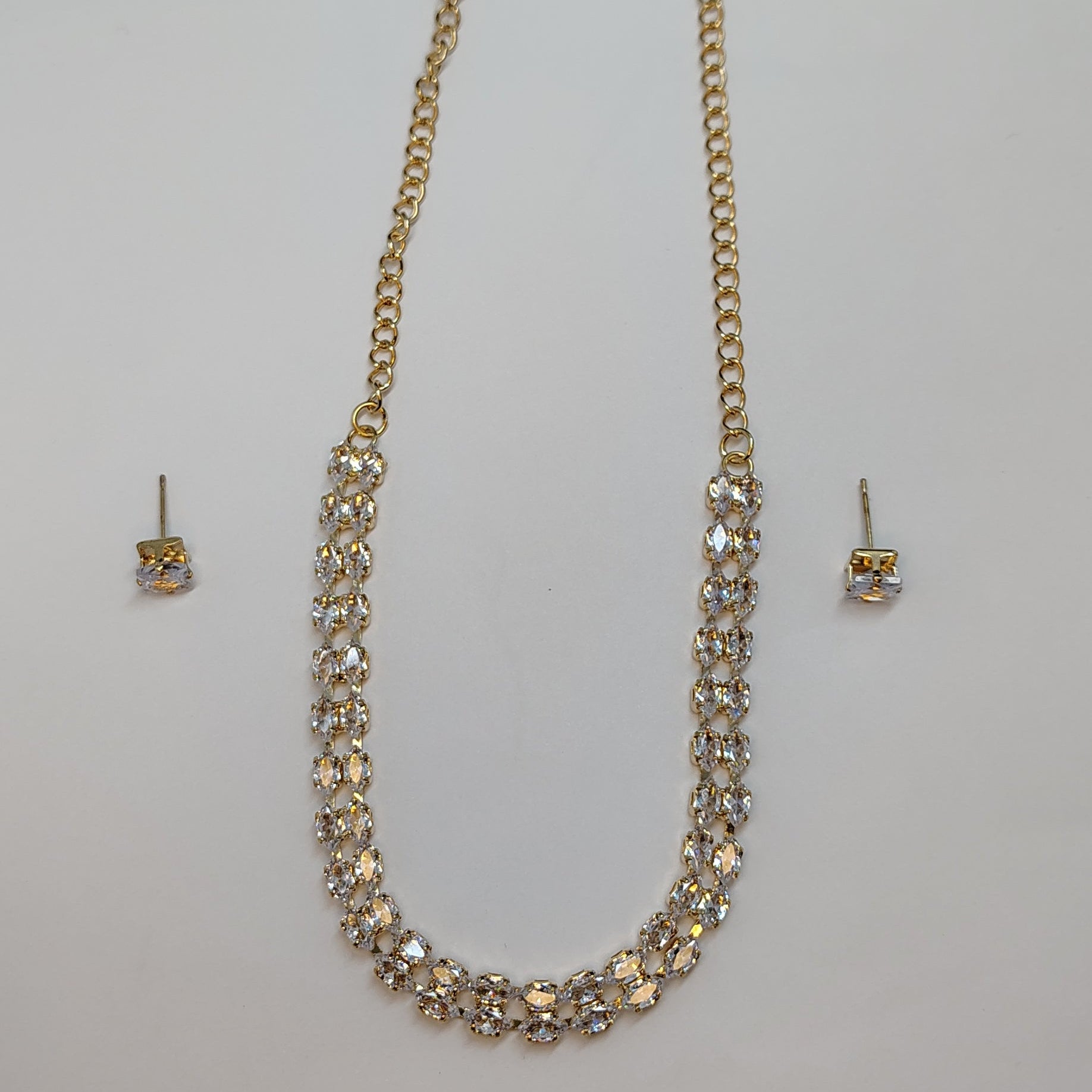 Accent Statement Necklace and Stud Set