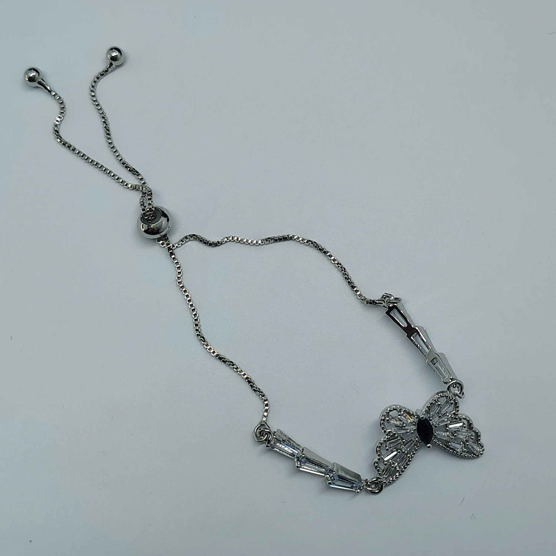 Crystal Butterfly Bolotie Bracelet