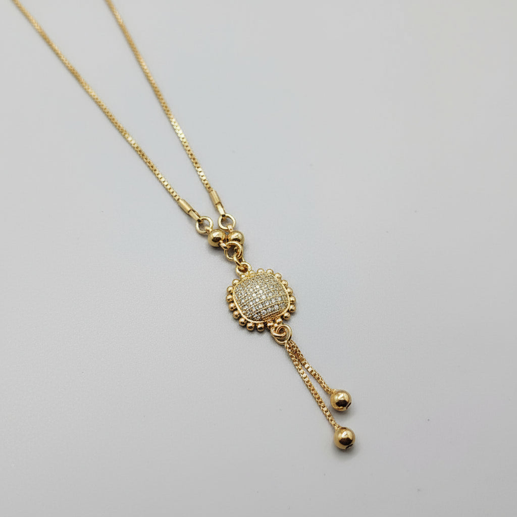 Dangling Bolo-Style Pave Pendant